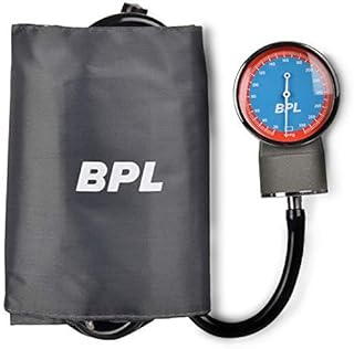 BPL Medical Technologies Aneroid Sphygmomanometer Arm Blood Pressure Monitor (Gray), Black