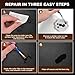 Kenbry Brown Leather Repair Kit for Furniture,Vinyl Leather Car Seat Repair Kit for Car Interior,Couch,Sofa,Jacket,Restores Scratch, Tears, Burn Hole for Bonded, Pleather