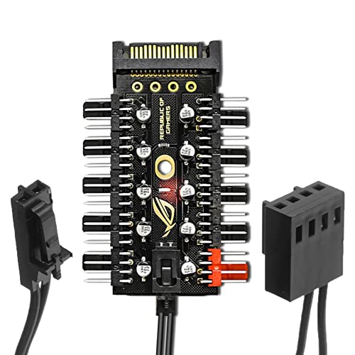 Divisor de cubos de ventilador - Adaptador divisor de HUB de refrigeración de CPU,Divisor de ventilador de caja PWMs para ventiladores de caja enfriadores de computadora de escritorio de 12 V Gimocool