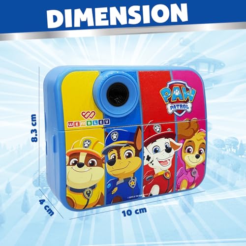 Image of Wembley DIY Instant Print Digital Camera for Kids 3+| Includes Print Rolls, 4GB SD Card & Strap| Fun Birthday Gift for Boys & Girls (Paw Patrol Theme)