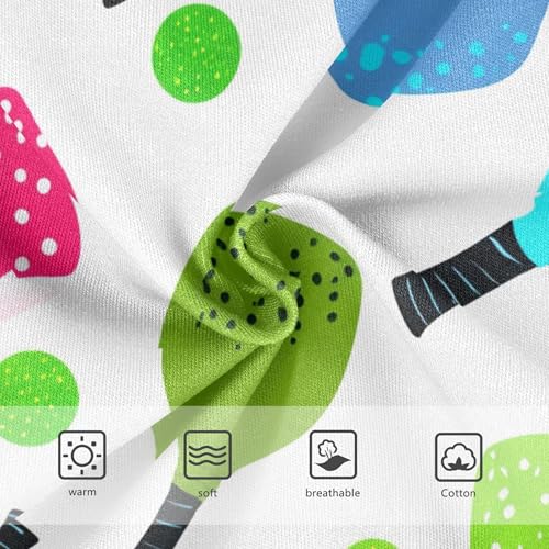 Fun Toddler Underwear Floral 2t Cotton Little Girl Panties Pickleball Paddles Balls White Undies Kids Briefs3