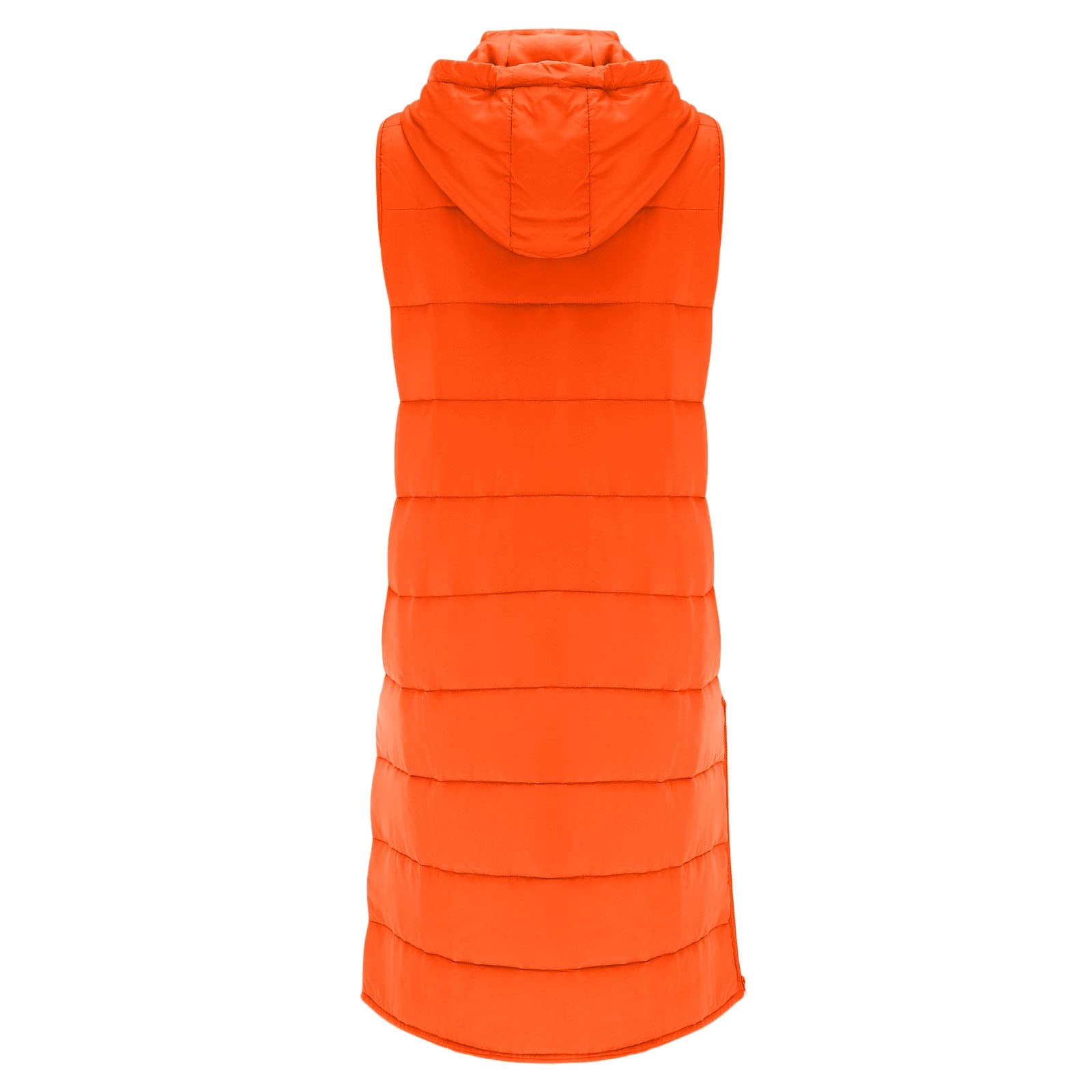Genérico Chaleco Mujer Invierno,Chaleco con Capucha Larga chaqueta de entretiempo Borrego Invierno acolchada talla grande Chalecos cálida para clima frío