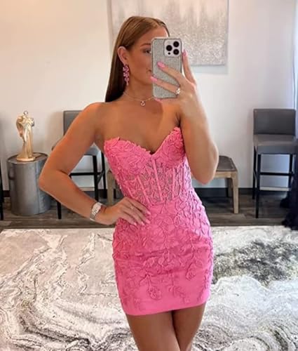 Tight Homecoming Dresses for Teens Short Lace Appliques HOCO Dress Mini Prom Cocktail Party Dress4