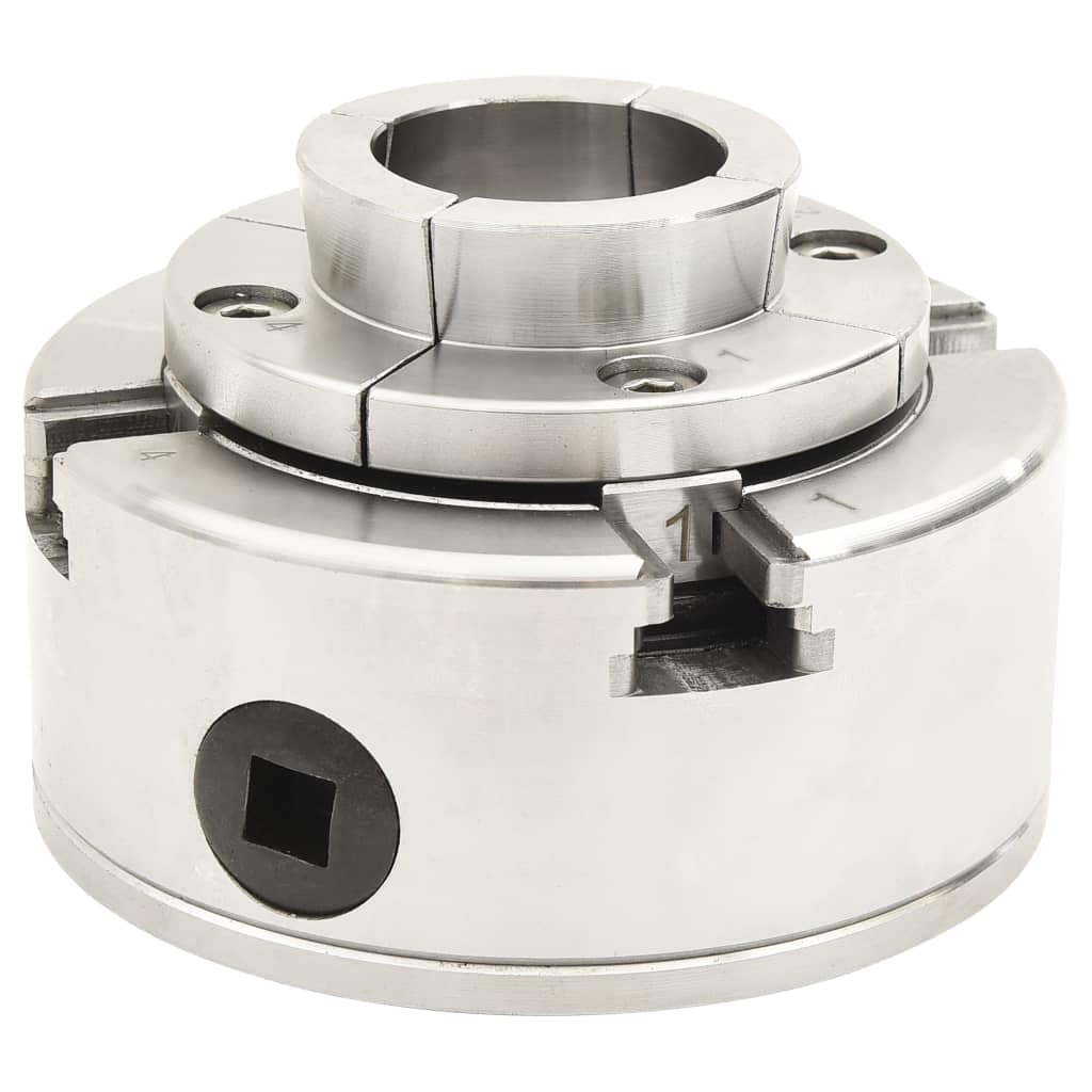Mandrin à Bois 4 Mâchoires VidaXL – Connexion M33, Ouverture 96 Mm, Argenté