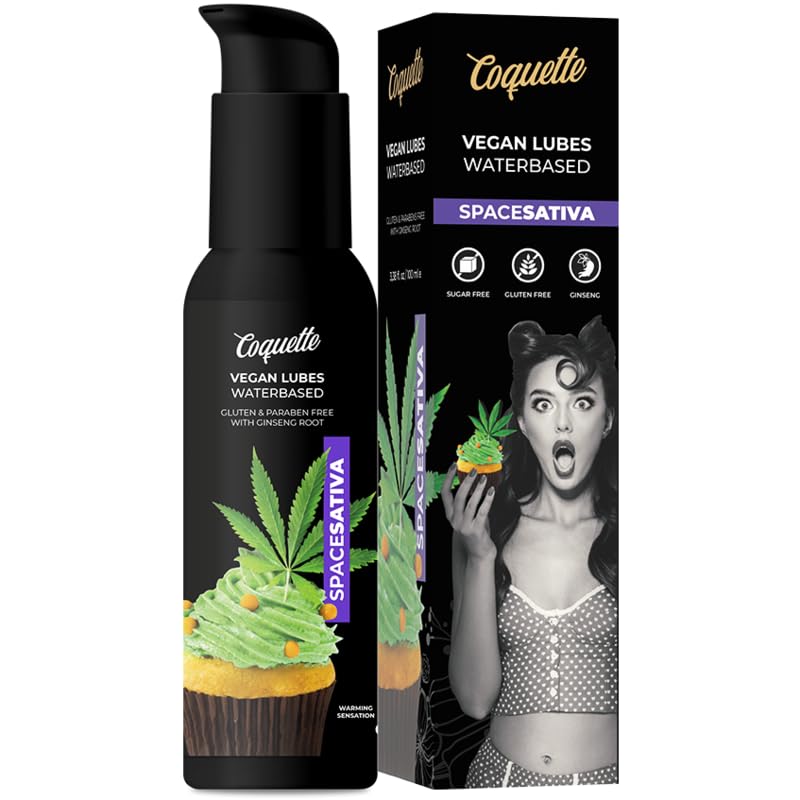 Gel Intime Chauffant 100ml - Lubrifiant Base Eau Cannabis & Ginseng | Effet Chauffant Sensuel Vegan | Coquette CHIC DESIRE Compatible Préservatifs & Jouets