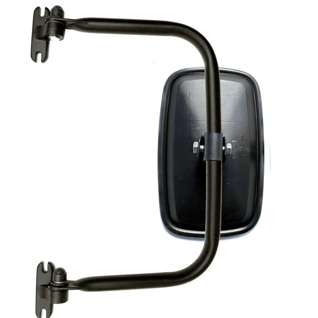Lot de 2 rétroviseurs extérieurs 232x145 mm Ø 15 Ø 18 E20 pour tracteur, pelleteuse avec support
