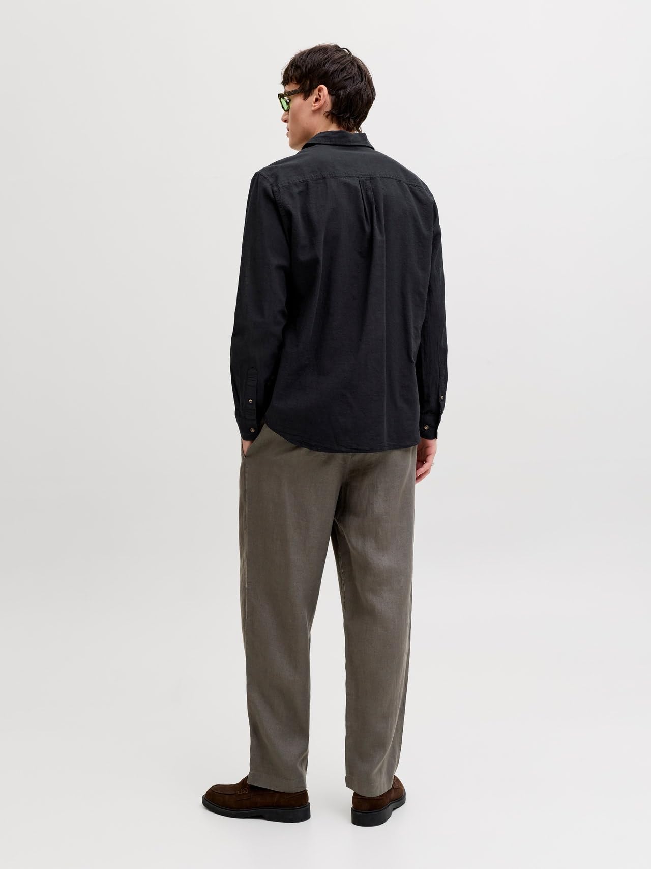 JACK & JONES Jjesummer Linen Blend Shirt L/S Sn Jjesummer Linen Blend Camiseta L/S Sn Hombre (Pack de 1)