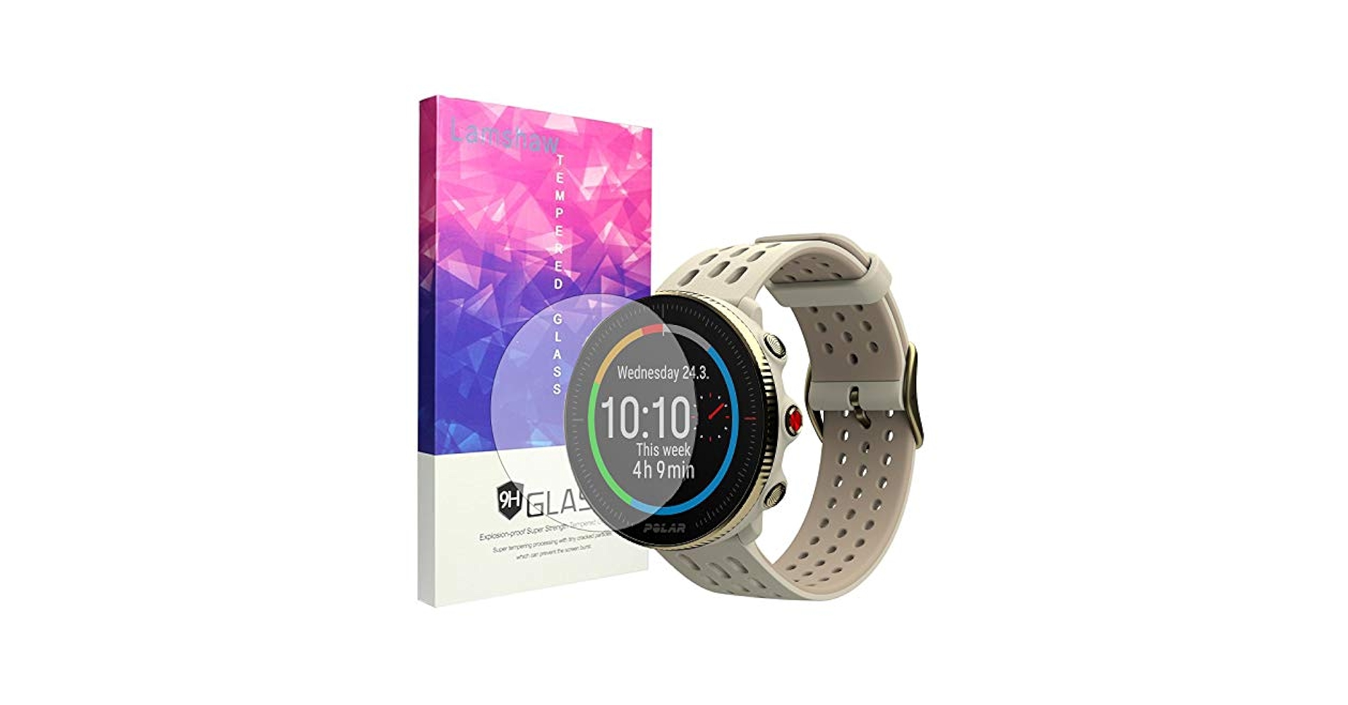 polar ポラール Vantage M2【9Hガラスフィルム】い Amazon | Lamshaw for POLAR Vantage M2 保護フィルム, 9H
