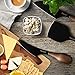 hecef Cheese Knife Set of 3, Bronze Grain Multipurpose Retro Cheese Knives, Set includes Pronged, Hard Cheese & Chisel Knife, Black