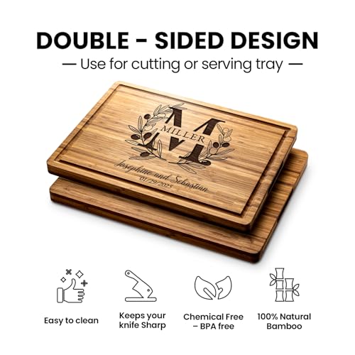 Tabla De Cortar Personalizada De Bambú Rectangular miniatura 7