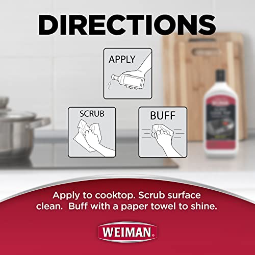 Weiman Ceramic and Glass Cooktop Cleaner and Polish - 20 Ounce - Shines and Protects Glass and Ceramic Smooth Top Ranges with its Gentle Formula - image 4