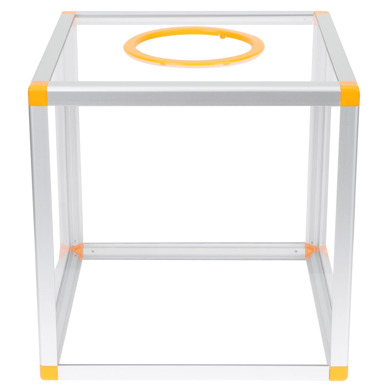 PRETYZOOM Caja de Rifa Empresarial Roja Transparente 25x25x25 Cm para Donaciones y Fiestas, Contenedor Cúbico Multifuncional para Sorteo y Eventos