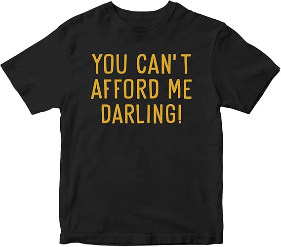 Smart Collections TShirt mit Aufschrift "You Can't Afford Me", schwarz