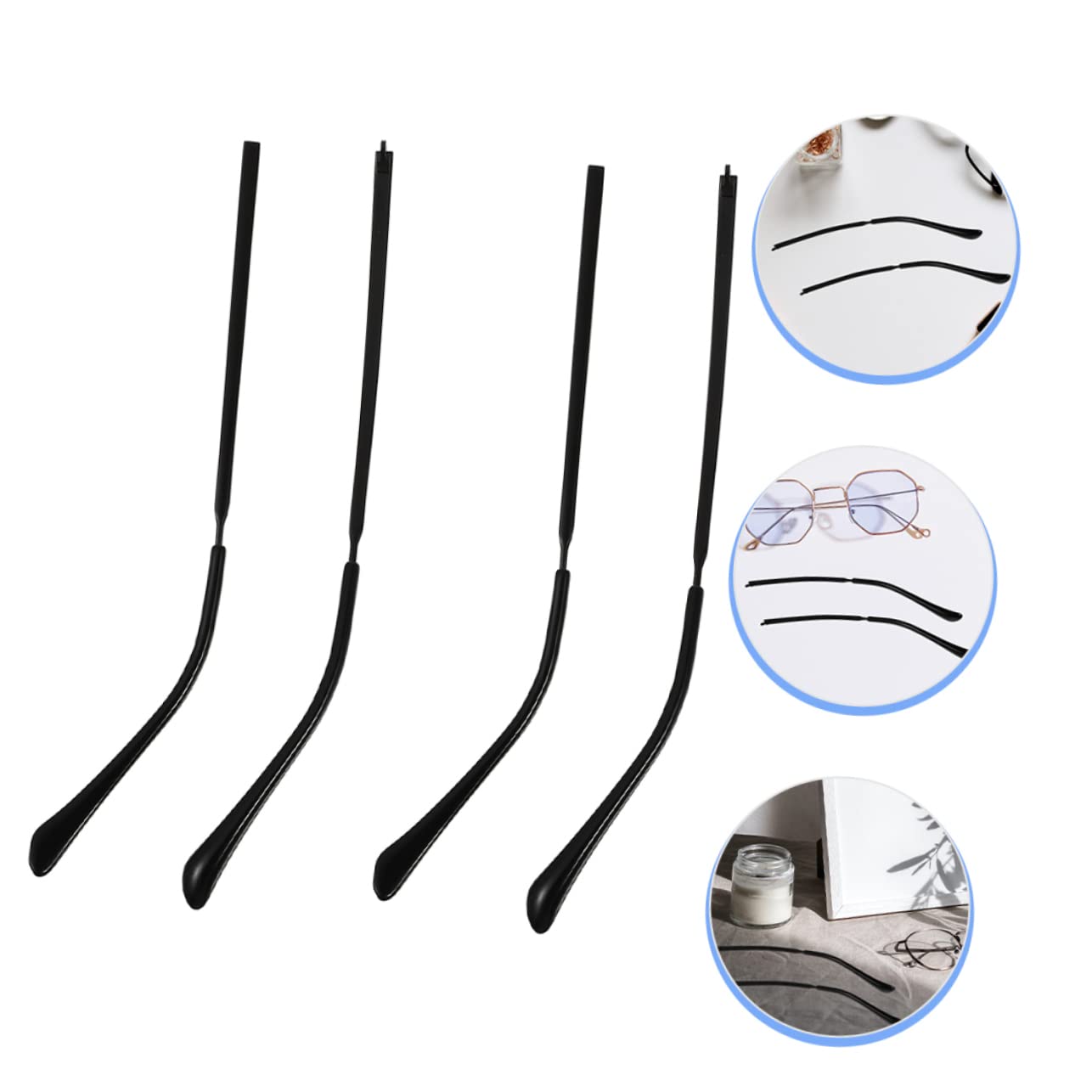 Healeved 10paires Bras De Lunettes Métal Universels Remplacement Élégant Pour Soleil Conception Antidérapante Et Facile à Installer