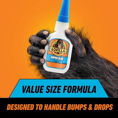 Image of Gorilla Super Glue Value Size, Fast‑Setting Strong Bond, Impact‑Tough Formula Clear, 28 Grams