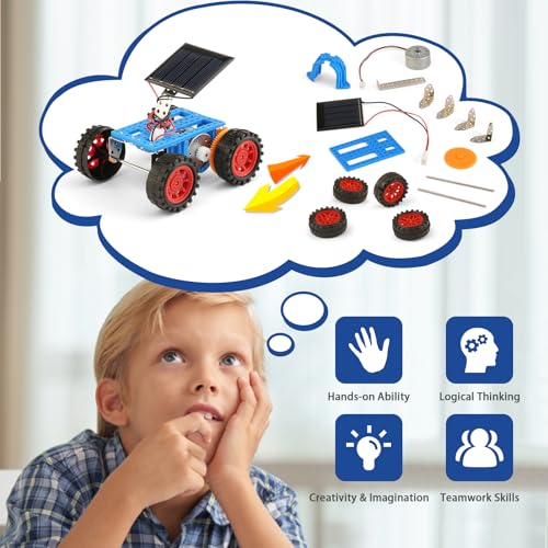 bulk stem solar robot kits stem building toys for 6 7 8 10 12 13 year old boys girls crafts robotics science kits for kids 8-12 8-10 6-8 classroom school gifts engineering coding motor car projects