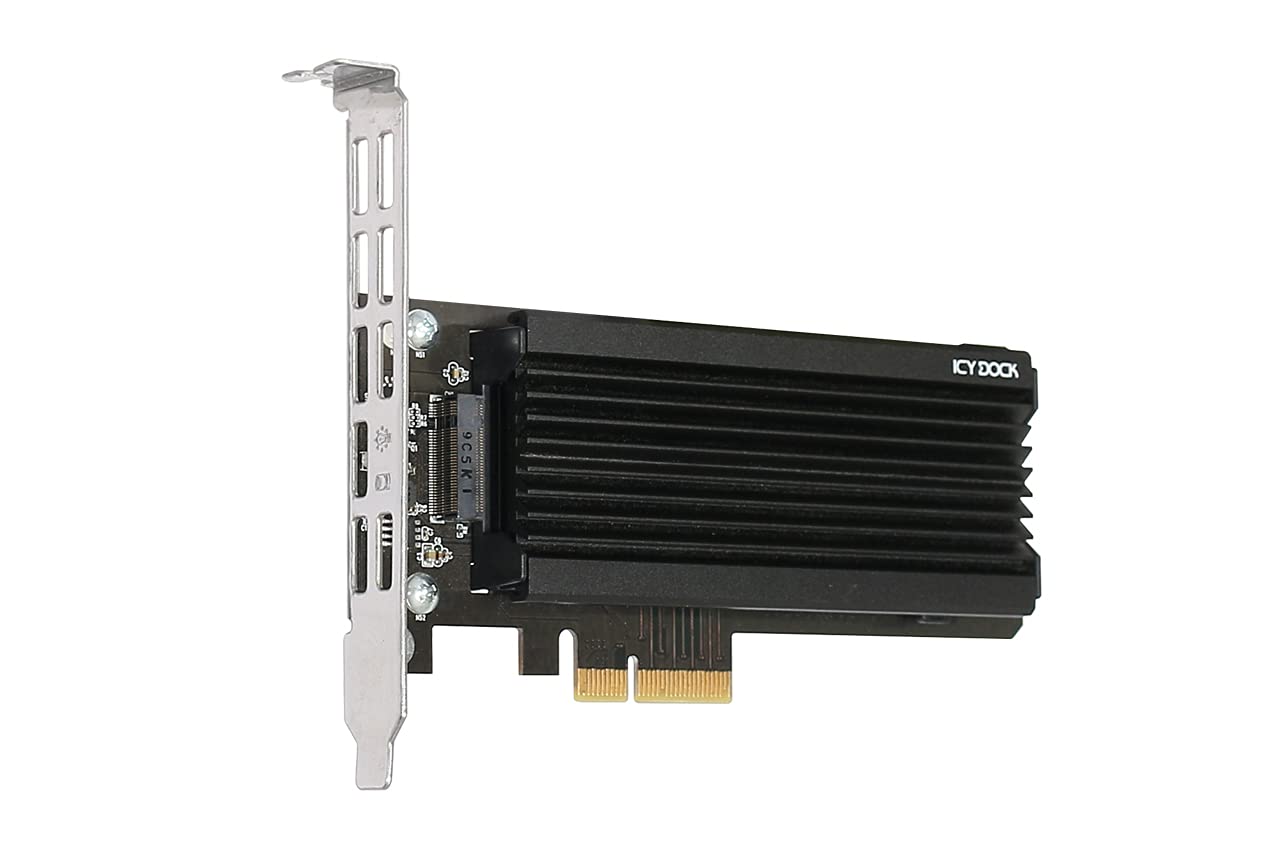 EZConvert EX Pro MB987M2P-1B PCIe 4.0 x4/x8/x16 Adapter/Expansion Card for M-Key M.2 NVMe PCIe SSD up to 110 mm Length (2230, 2242, 2280, 22110) with Slot Bracket and Improved Aluminium Heatsink