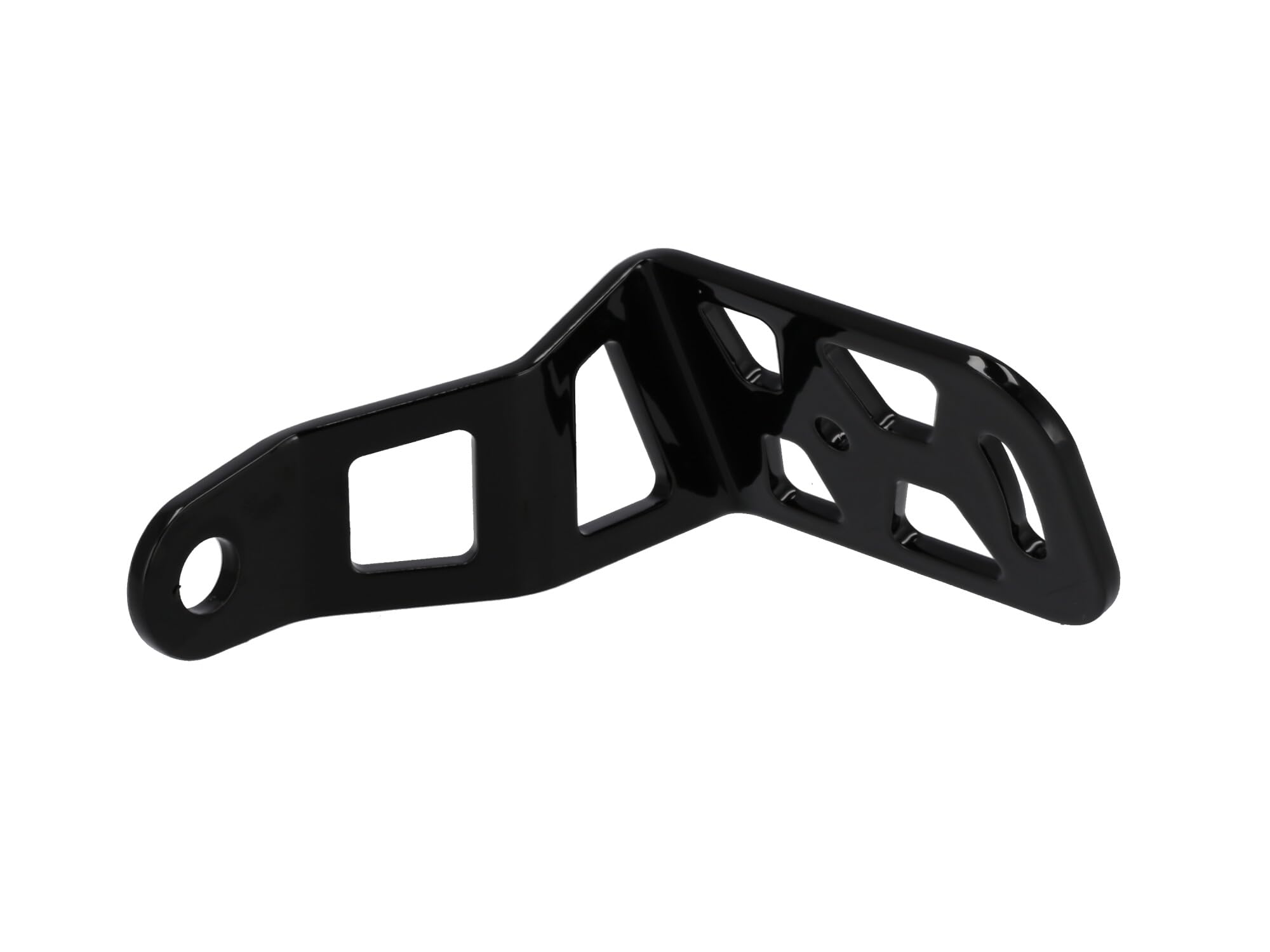 Kennzeichenhalter seitlich, aus Edelstahl, Schwarz - für Simson S50, S51, S