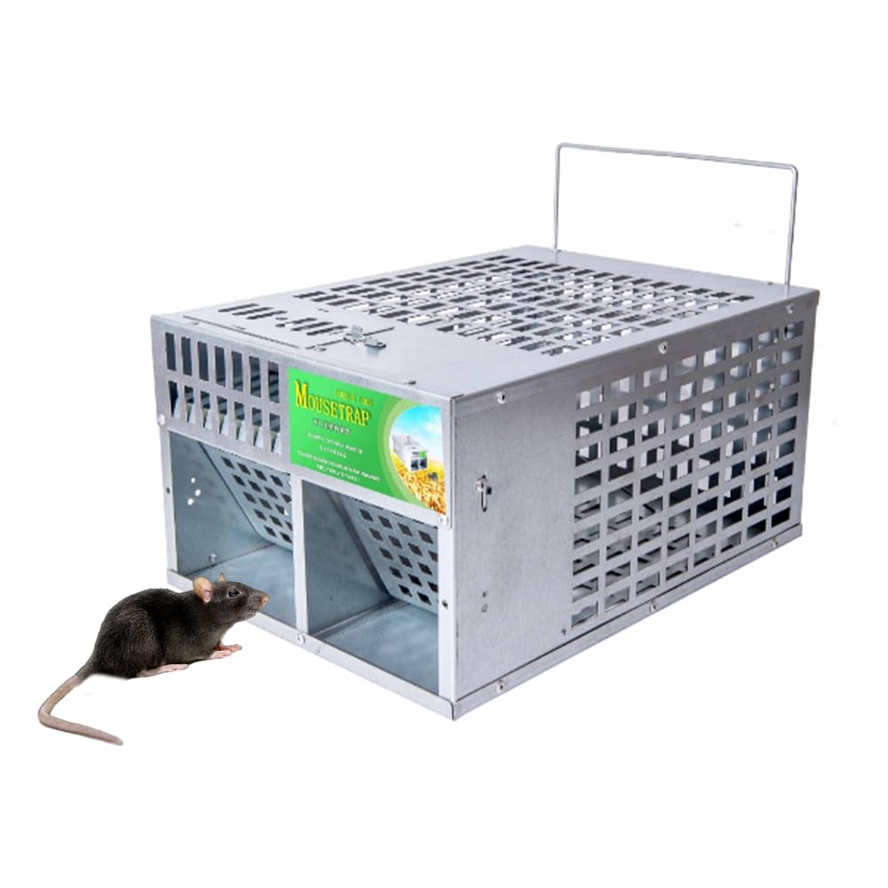 Trappola del ratto Double Door Double Continuo Continuo Catcher Multifunzionale design a strati a strati riutilizzabile per la casa umana vivi trappola per piccolo animale da