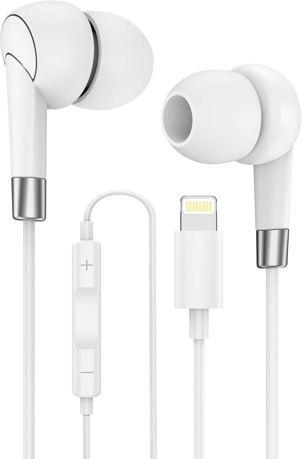 Lightning Earbuds for Apple, Wired Headphones with Microphone for iPhone 14 Pro Max 13 12 11 SE2 XS XR X 8 Plus 7 6s 5 iPad iPod Touch, Corded Earphones EarPods Audifonos In-Ear Buds for Gym Commuting