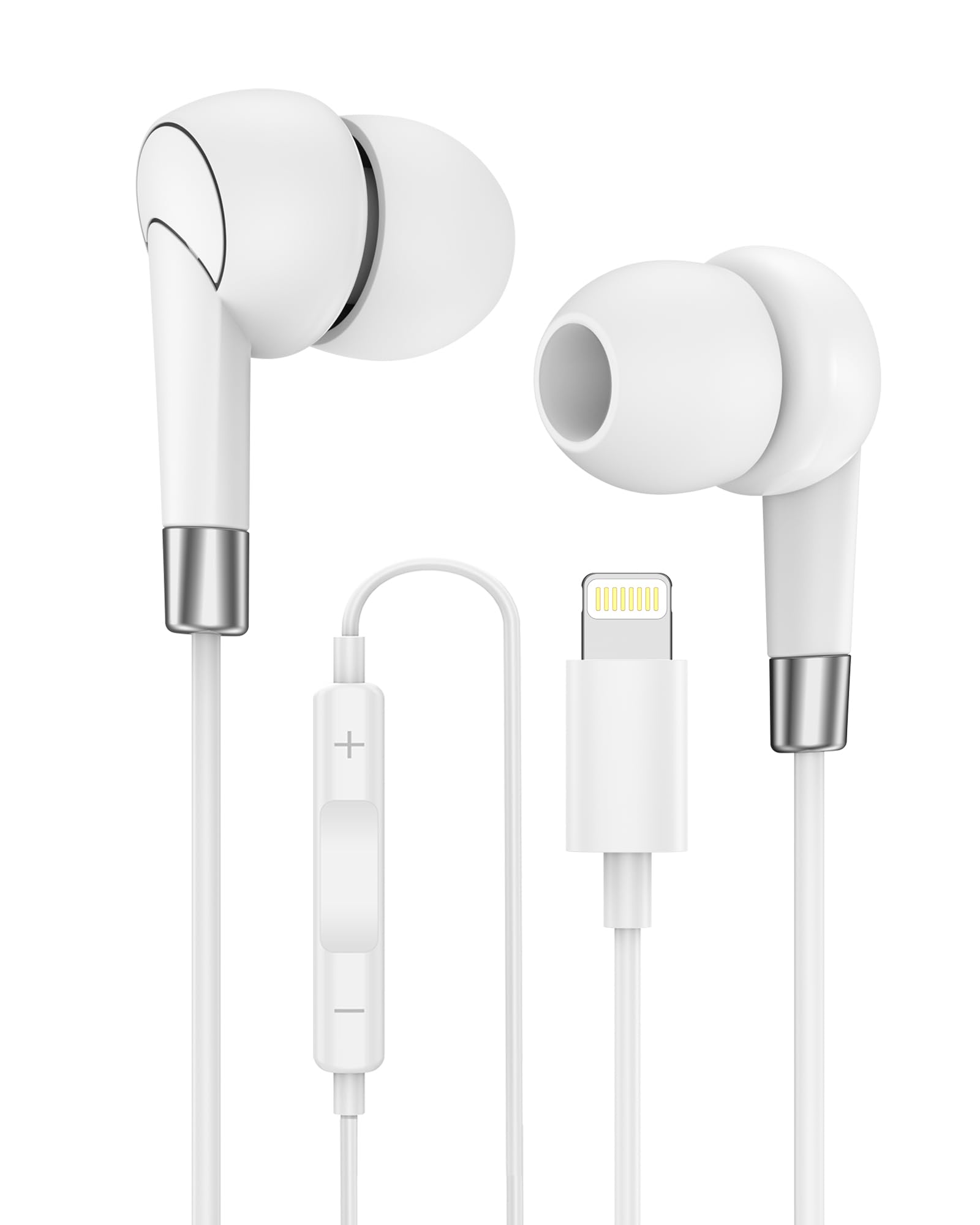 Photo 1 of Lightning Earbuds for Apple, Wired Headphones with Microphone for iPhone 14 Pro Max 13 12 11 SE2 XS XR X 8 Plus 7 6s 5 iPad iPod Touch, Corded Earphones EarPods Audifonos In-Ear Buds for Gym Commuting