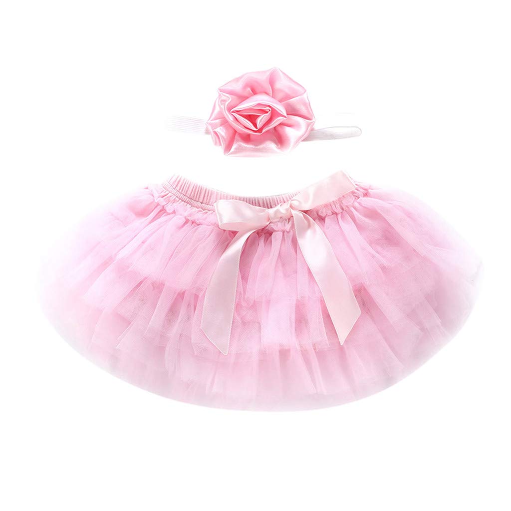 GenericGirl Tutu Tulle Kids Baby Skirts+Headband Outfits Clothes Bowknot Infant Girls Dress&Skirt Hummingbird Dress for Girls