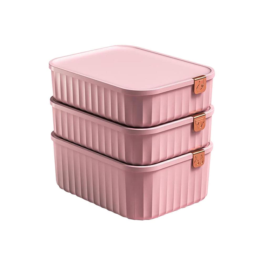 3 organizer per cassetti in plastica, organizer per biancheria intima con coperchio, impilabile, organizer per armadio, organizer per calzini, 10 griglie/15 griglie, organizer per calze e