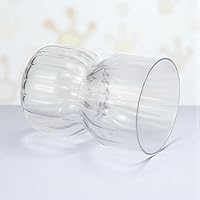 Vista 8 de Oojami Paquete de 40 copas de vino sin tallo, vasos de plástico irrompibles de 12 onzas con diseño ondulado, elegantes vasos desechables para bodas