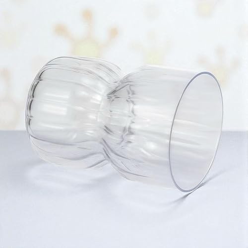 Miniatura 8 de Oojami Copas de vino onduladas sin tallo, 12 onzas, plástico transparente, resistente a la rotura, juego de 60 (60)