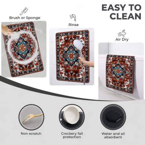 Image of MAXOSHINE Kitchen Mats for Floor Anti Slip Waterproof Feet Comfort Kitchen Runner Floor Mat Standing Desk Mat Floor Mats for Kitchen (120 * 40cm, 60 * 40cm) Set of 2