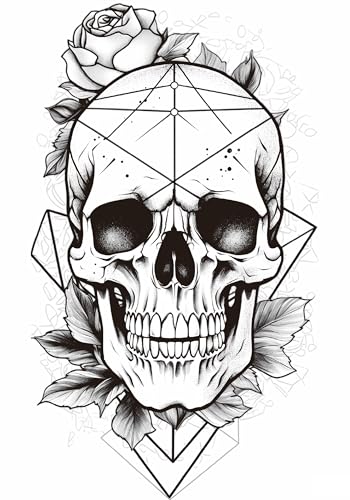 T047 - Tatuagem temporária de caveira