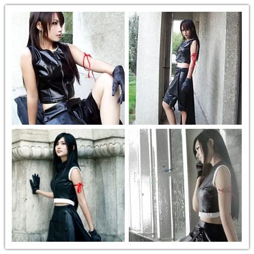 Costume Tifa Lockhart femme noir taille S cosplay
