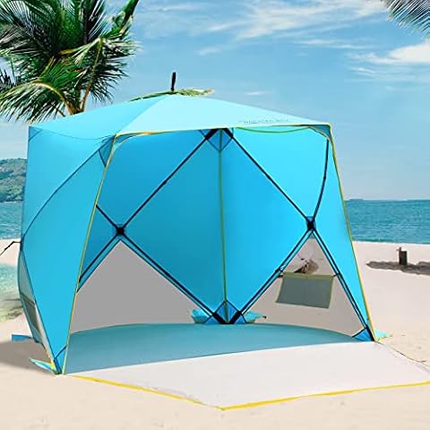 Old Bahama Bay Pop Up Beach Tent, Portable Shade Sun Shelter UPF50+ UV Protection Cover