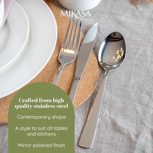 Mikasa Harlington 24pc Stainless Steel Cutlery Set, Gift Boxed, Silver - Image 4