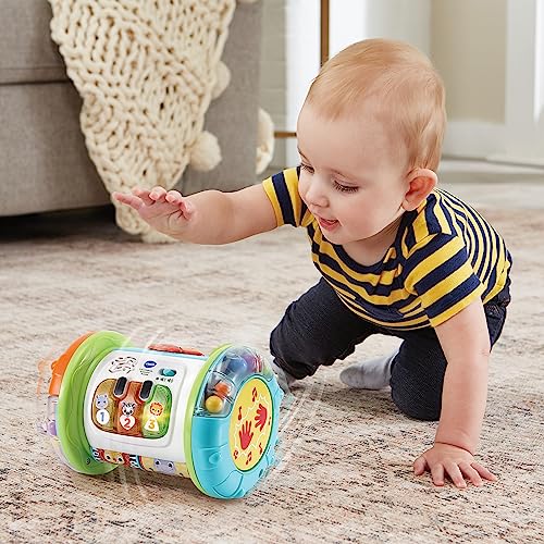VTech Baby 3-in-1 Rollende Entdecker-Trommel – Interaktives Babyspielzeug mit Musik – Für Kinder von 9-36 Monaten
