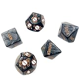 WreGmgg Nero 5 Dadi, Allenamento Ad Intervalli Ad Alta Intensità, Posizioni Gioco Dadi Reg...