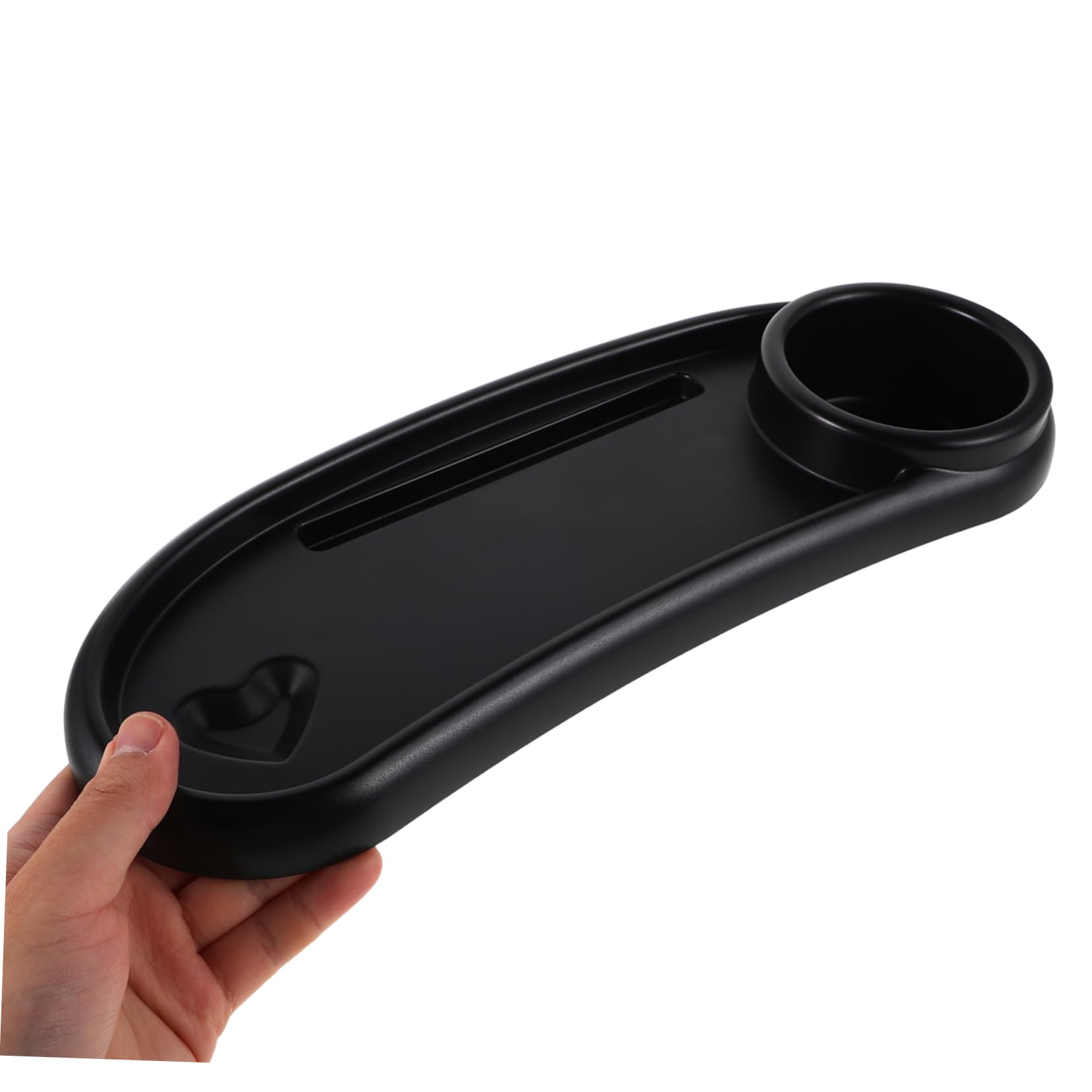 Vassoio per Snack per Passeggino in Abs Nero Ampio Spazio e Facile Installazione, Accessorio Pratico per Passeggini per Viaggi e Passeggiate