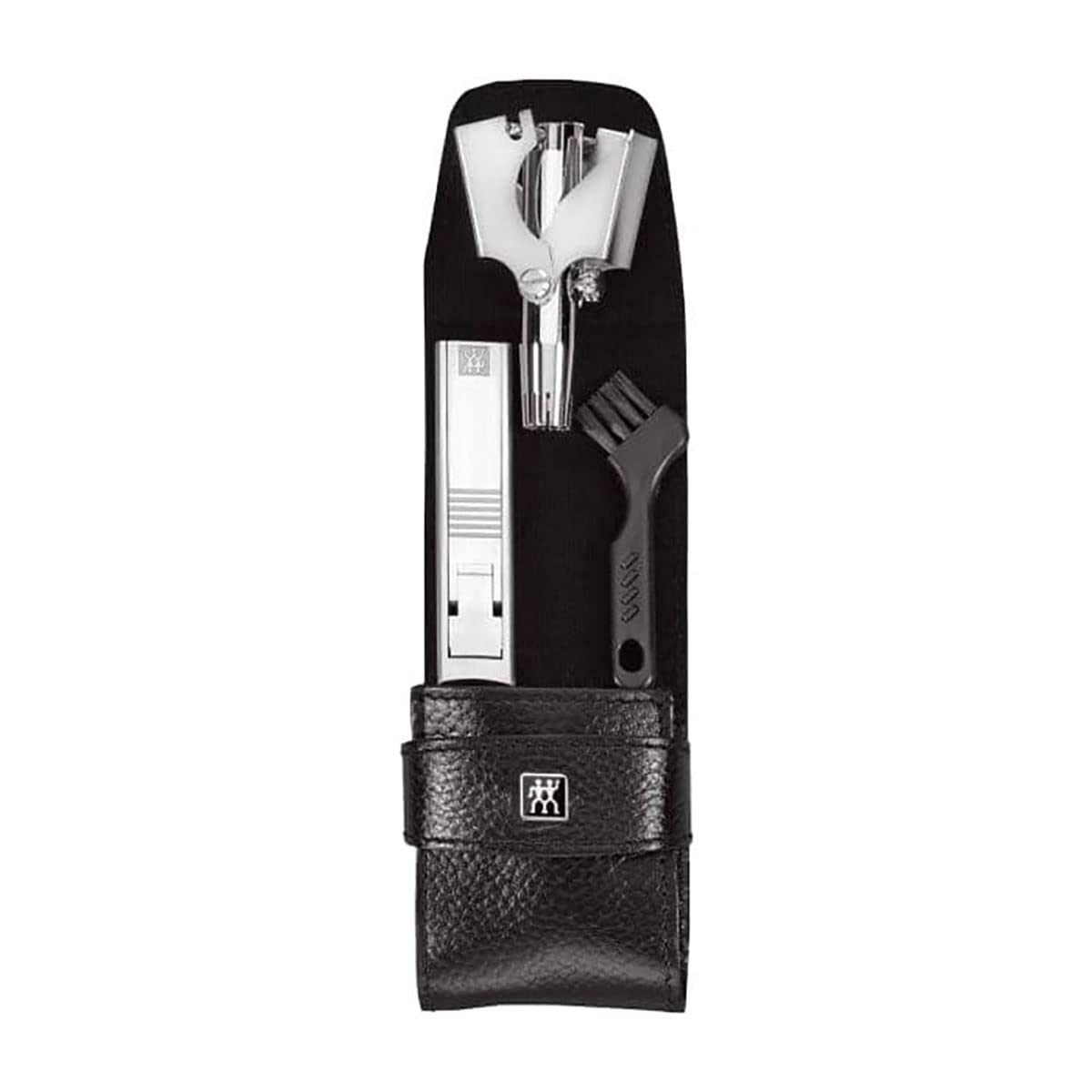 ZWILLING Maniküre Pediküre Set 2tlg. mit TWIN S Nagelknipser,Nasen- und Ohrenhaarschneider Leder, schwarz