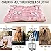 KJIZMO Butterfly on Pink Dog Bed Mat, Soft Comfortable Warm Crate Pad with Anti-Slip Bottom, Machine Washable Pet Mattress for Pets Sleeping for Large Medium Dogs & Cats 24x18in