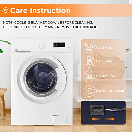 Image of Westinghouse Heated Car Blanket with 3 Heating Levels, 4 Hours Auto Off, 12 Volt Electric Blanket for Car, Truck, SUV, RV, Portable Heated Throw for Camping, Machine Washable, 59 inch x 43 inch (Navy)