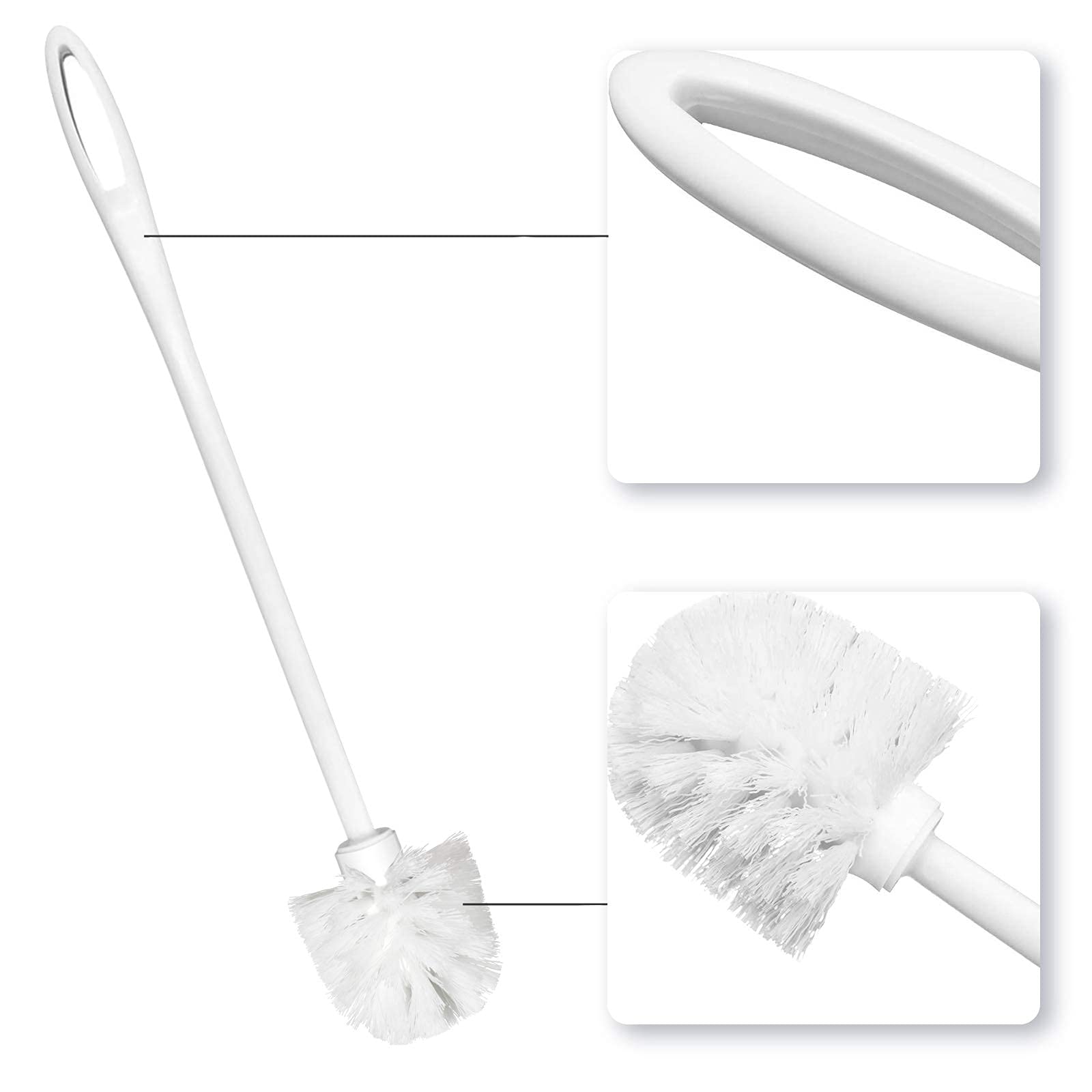 Buy Ulable Toilet Brushes And Holders Toilet Brush White with Soft Bristle (4 x Toilet Brush