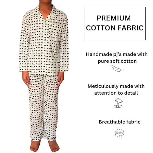 Boys Pajama Pants and Shirt Set - Animal Print Soft Cotton, Pijamas Para Hombres Set, Breathable & Light Cotton PJ Set2