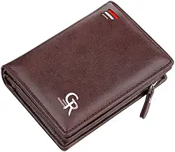 Carteira Masculina Vertical Premium Com Zíper GR Cor:Marrom