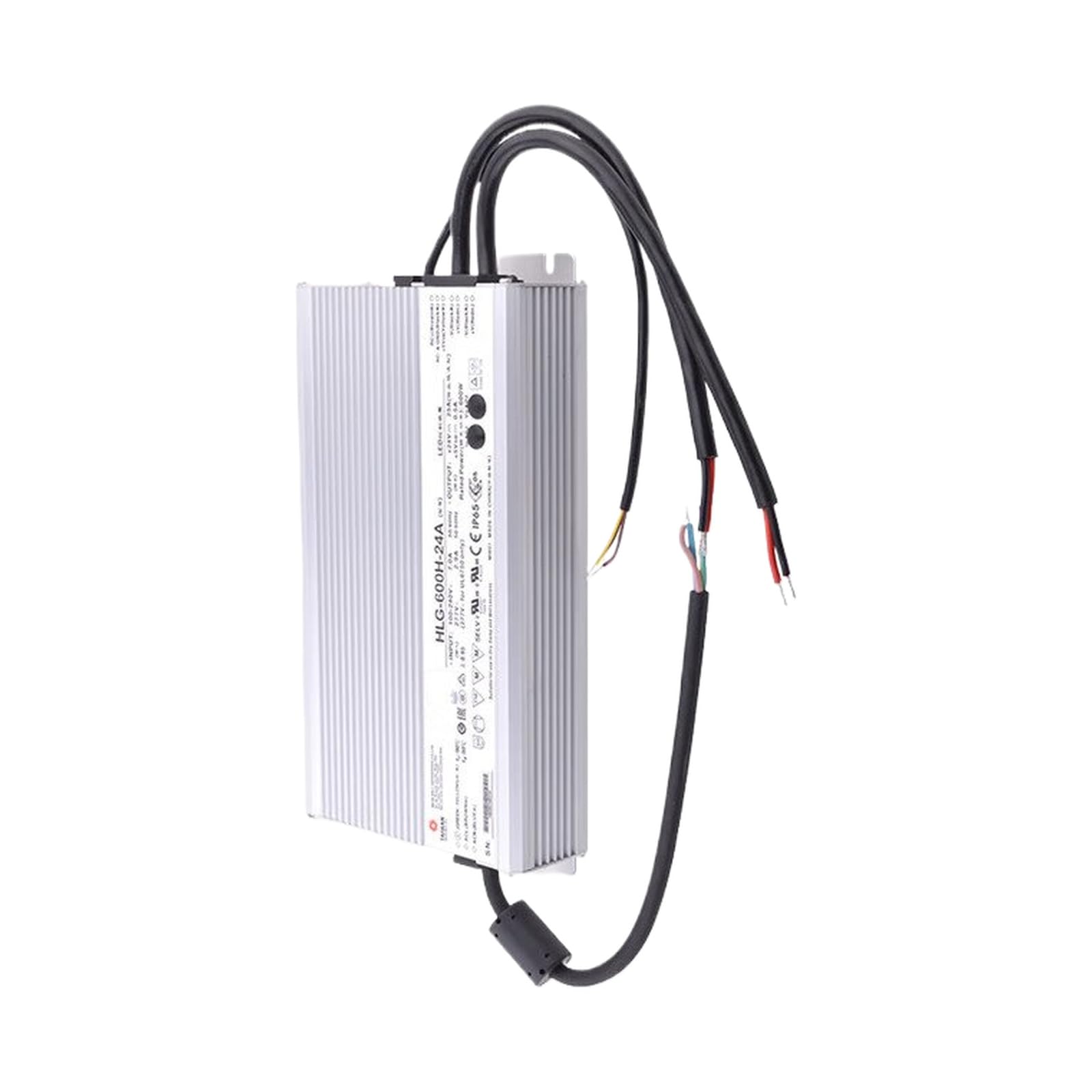 HLG-600H-24A 24V 25A 600W LED Driver IP65 High Efficiency for LED High Bay, Parking Lot Lighting