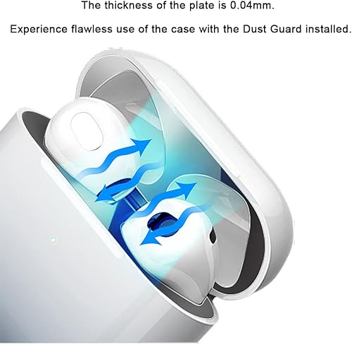 Miniatura 6 de Protector antipolvo de metal de lujo compatible con Airpods de 3 generación 2021, película a prueba de polvo, calcomanía a prueba de polvo, ultra
