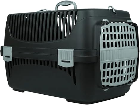 Kedi K pek Evcil Hayvan Ta ma  antas  Box Orta Boy  ok Fonksiyonlu Siyah-Gri
