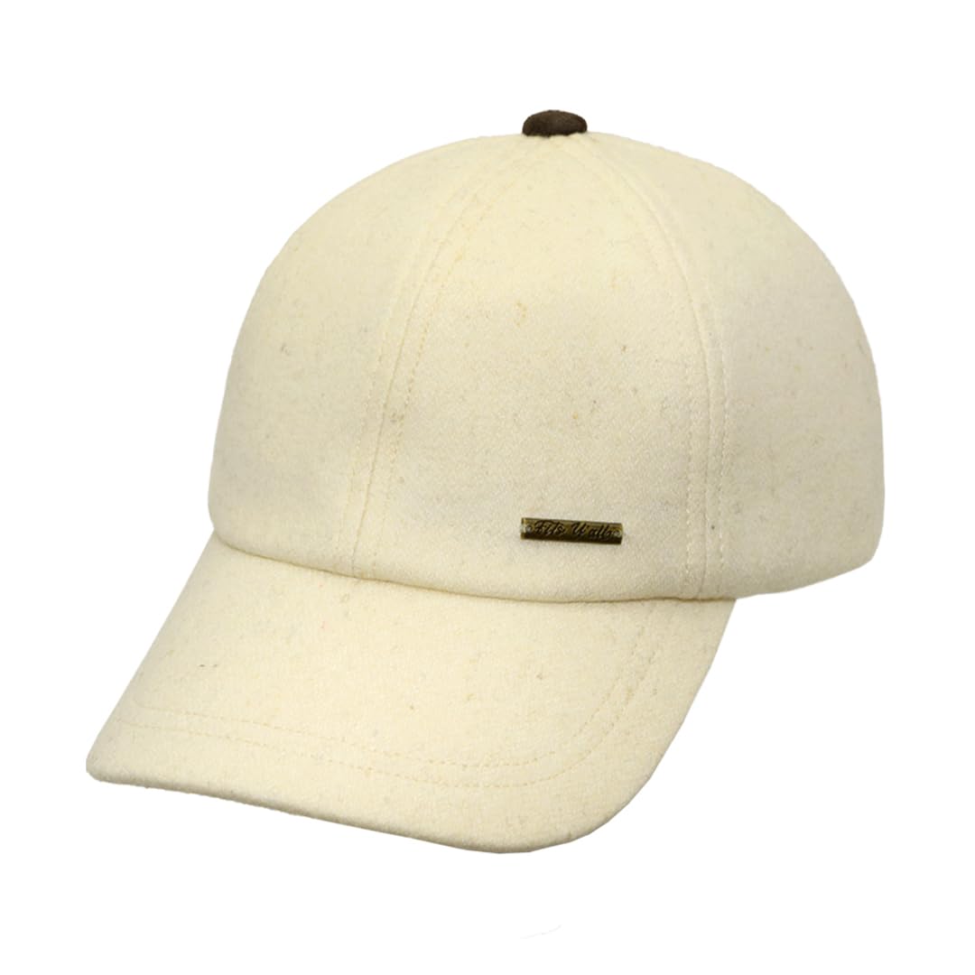 Wool Classic Baseball Cap with Pigskin Leather: Adjustable Relaxed Fit for Men, Women and All Genders