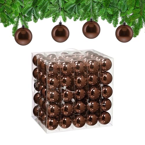 Relaxdays Weihnachtskugeln 100er Set, Weihnachtsdeko, glänzend,...