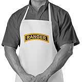ExpressItBest Cooking/Grilling Apron with US Army Rangers (Airborne), tab - Durable Spun Polyesther - Softer than cotton