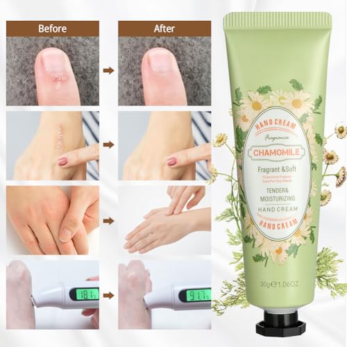 LOPHE Hand Cream, 30g Moisturising Hand Cream with Natural Plant Flower Fruit Flavour Gentle, Travel Size - Image 3